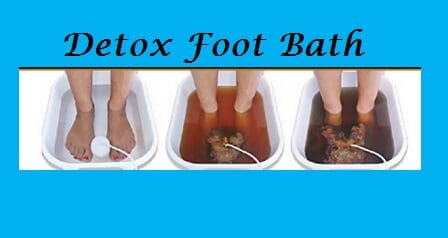 Images of detox foot bath are shown