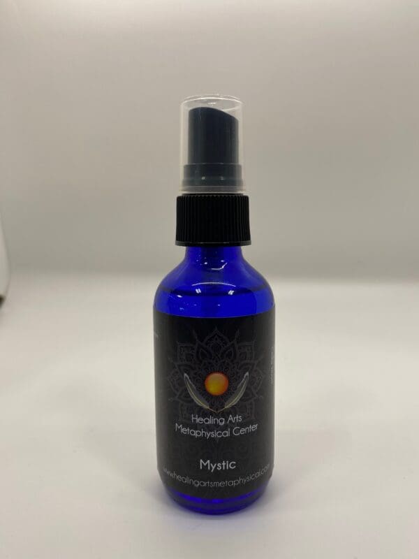 A bottle of Mystic Essential Oil Mist