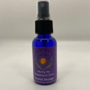A bottle of lavender essential oil with a black cap.