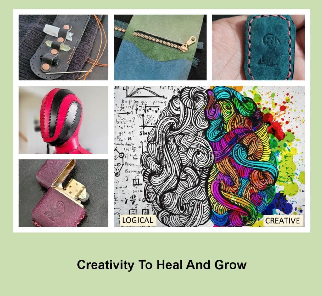 A poster on Creativity to heal and grow